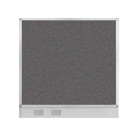 Versare Hush Panel Configurable Cubicle Partition 4' x 4' Charcoal Gray Fabric w/ Cable Channel 1855407